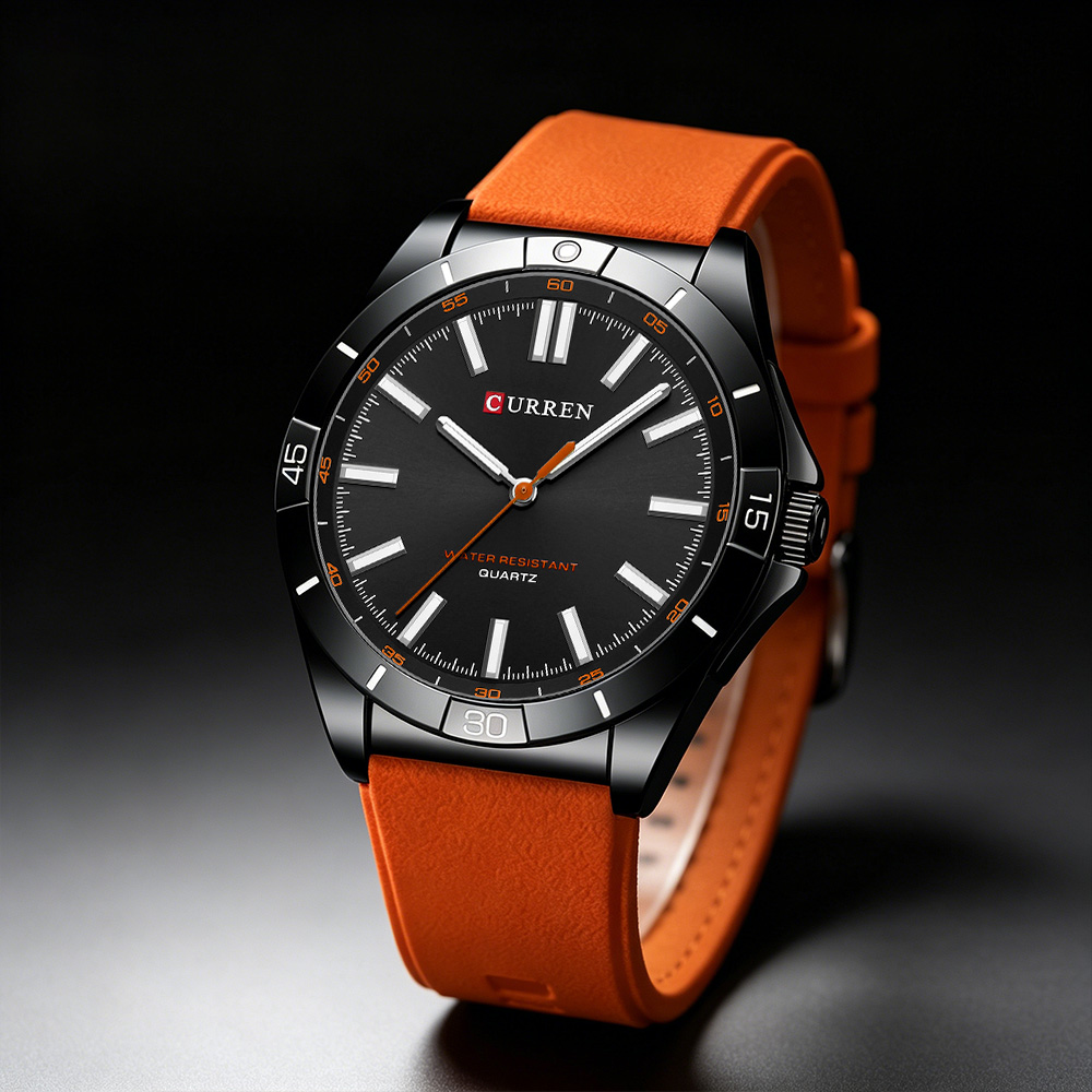 Silicone Sport Band - Reloj de cuarzo deportivo minimalista CURREN
