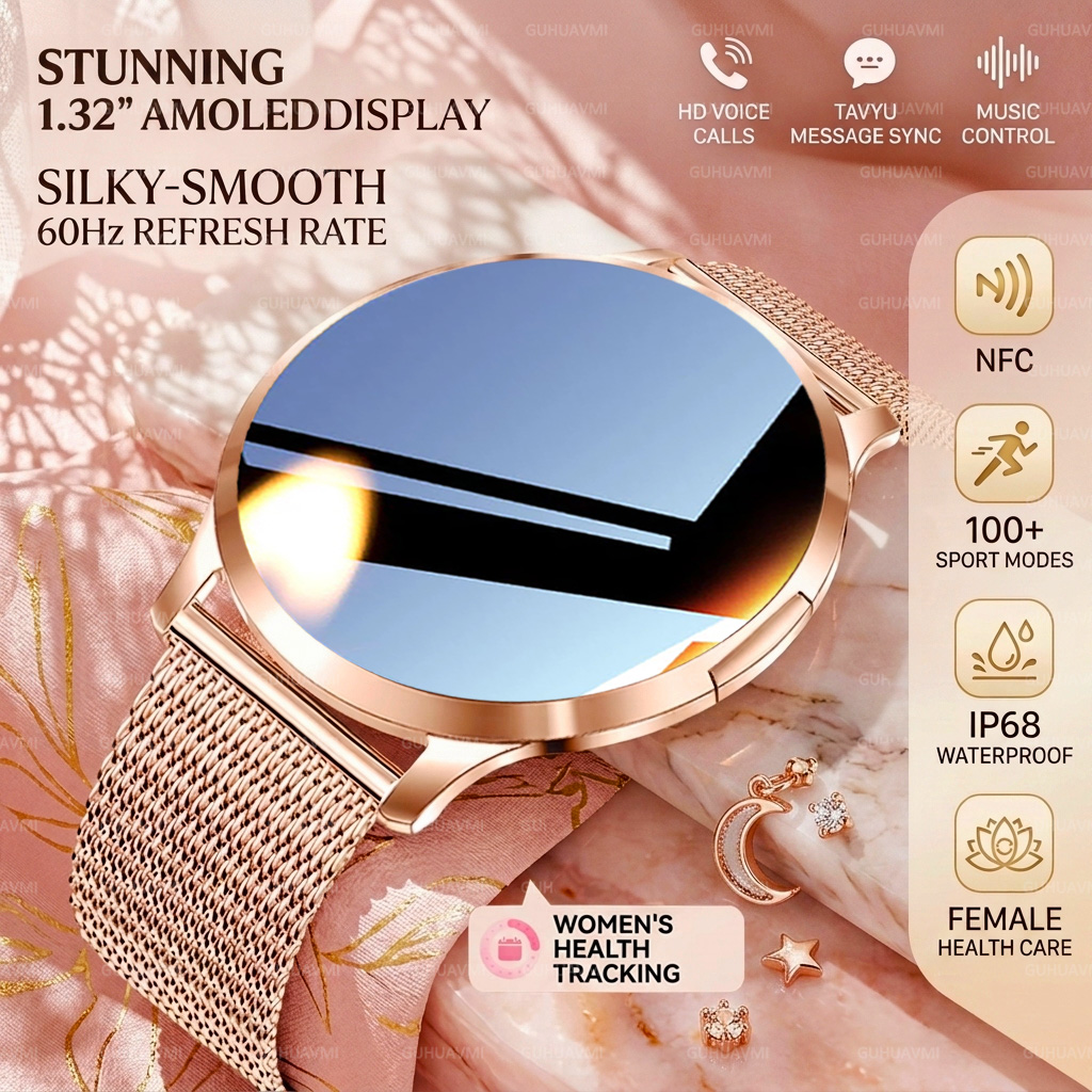 Smartwatch Stylish Watches For Women - Reloj Inteligente NFC 2026 para Mujer,