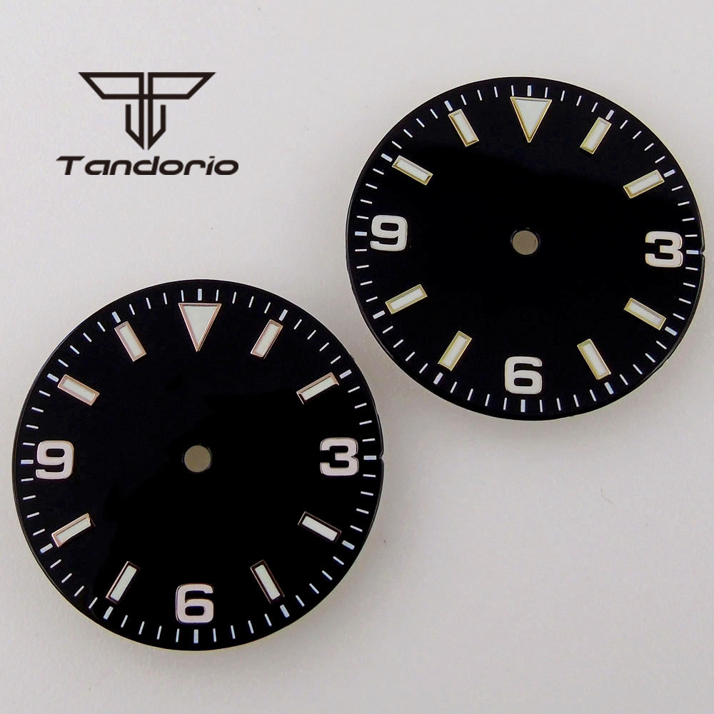 Luminous Dial Face - Esfera de reloj negra/azul de 29mm