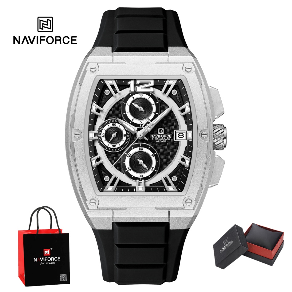 Silicone Sport Band - NAVIFORCE Reloj deportivo de lujo resistente