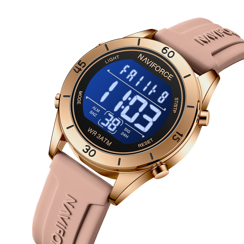 Silicone Sport Band - Reloj NAVIFORCE para mujer, moda deportiva,
