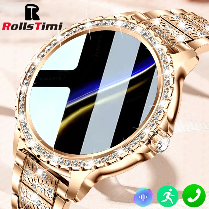 Smartwatch Ladies Watches For Women - Reloj inteligente dorado de lujo a