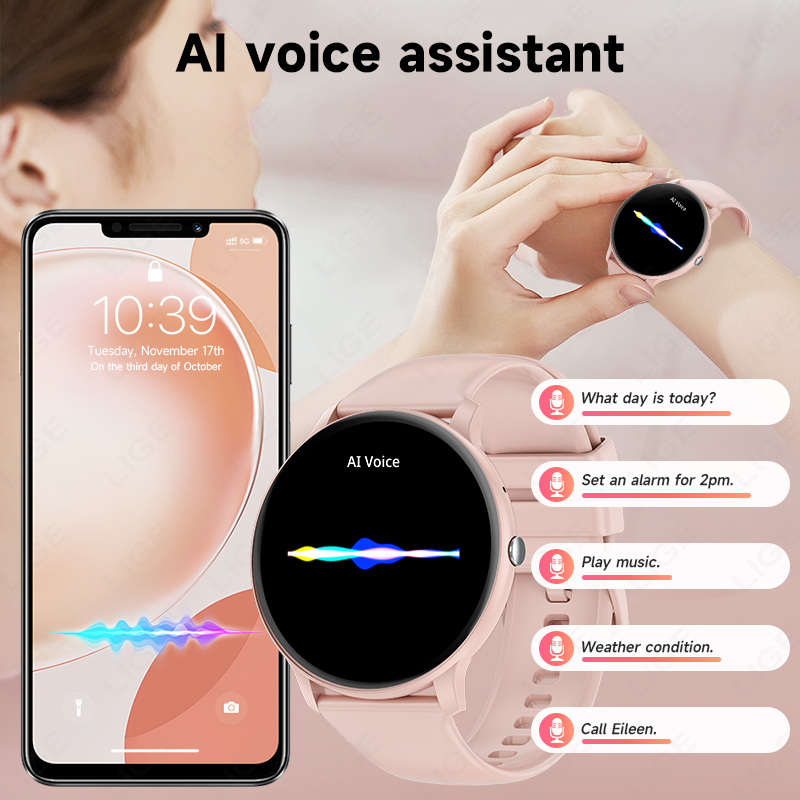 Reloj inteligente LIGE para ho - Smartwatch Ladies Watches For Women reseña y precio
