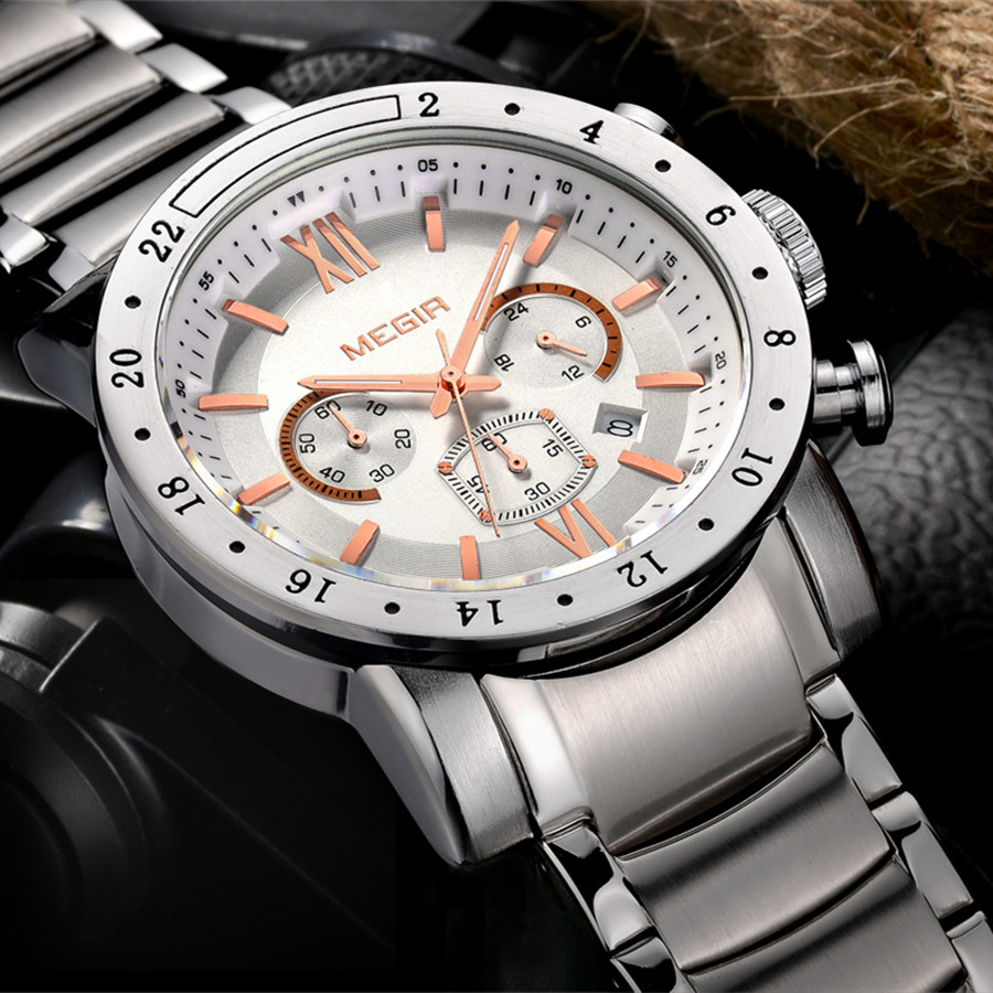 Relojes MEGIR informales de ac - Smartwatch Digital Watches For Men reseña y precio