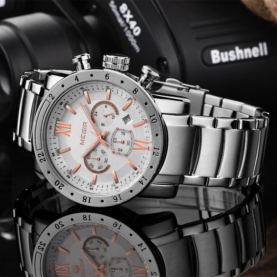 Relojes MEGIR informales de ac - Smartwatch Digital Watches For Men reseña y precio