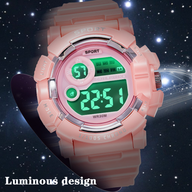 Relojes YIKAZE para niños, rel - Smartwatch Digital Watches For Kid Boy With Alarm reseña y precio