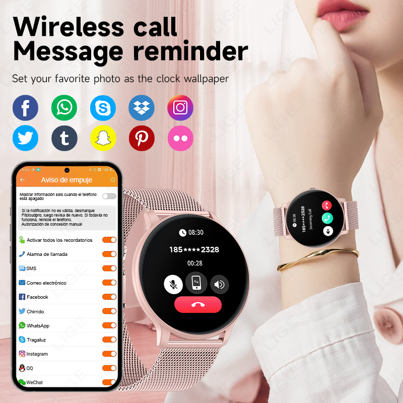 Reloj inteligente con llamadas - Smartwatch Ladies Watches For Women reseña y precio