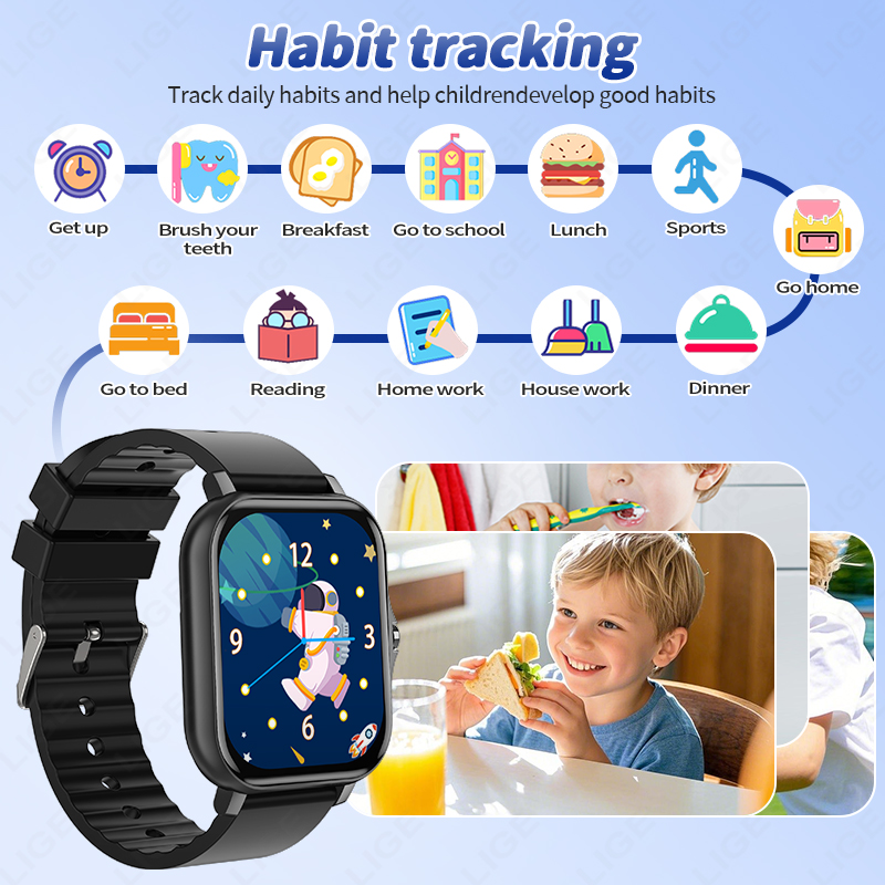 LIGE 2025 Audiolibro niños Sma - Smartwatch Digital Watches For Kid Boy With Alarm reseña y precio