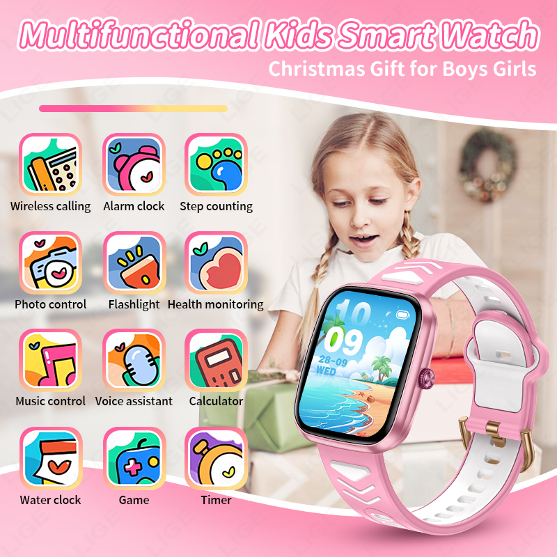 LIGE Nuevo Reloj Inteligente a - Smartwatch Digital Watches For Kid Boy With Alarm reseña y precio