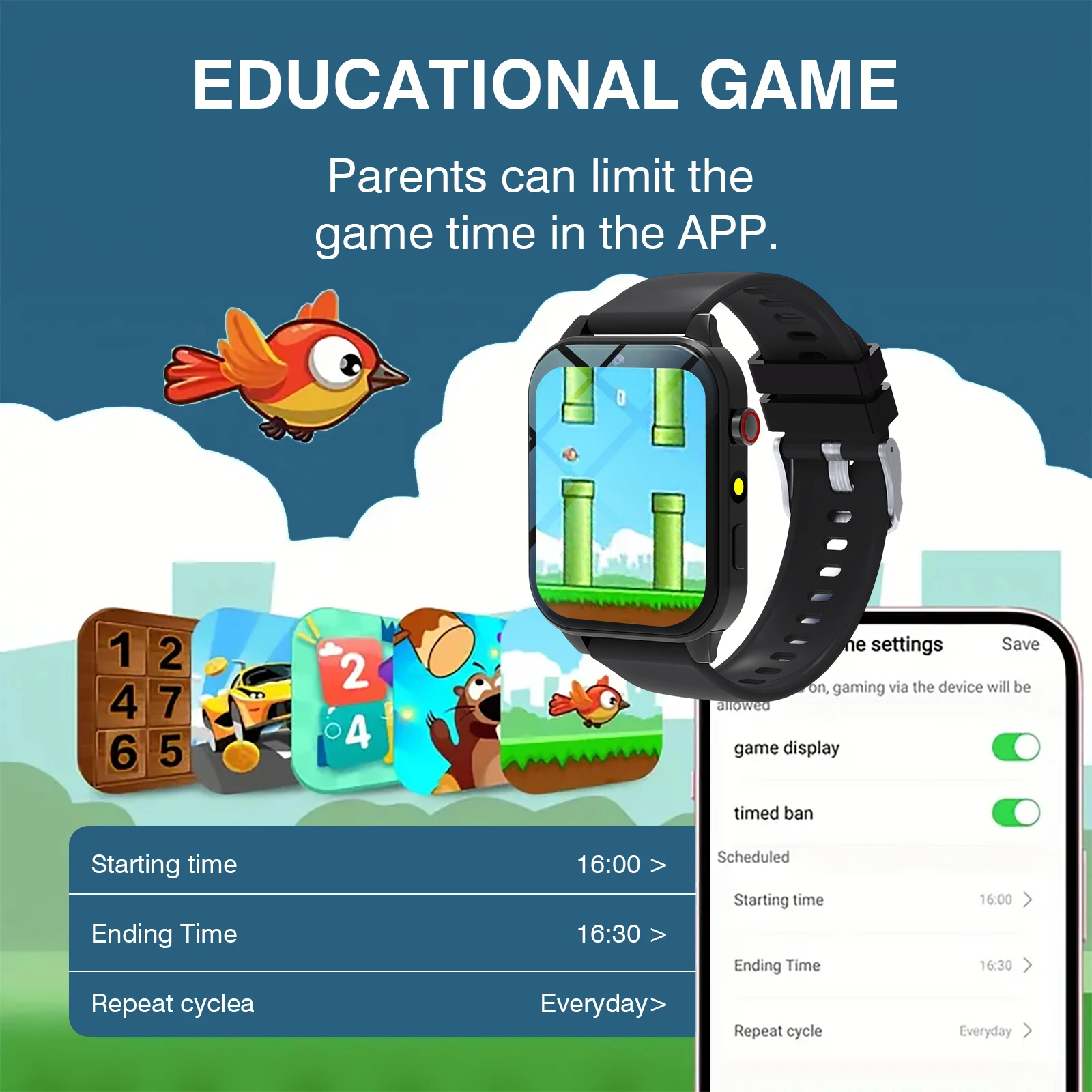 Reloj inteligente para niños,  - Smartwatch Digital Watches For Kid Boy With Alarm reseña y precio