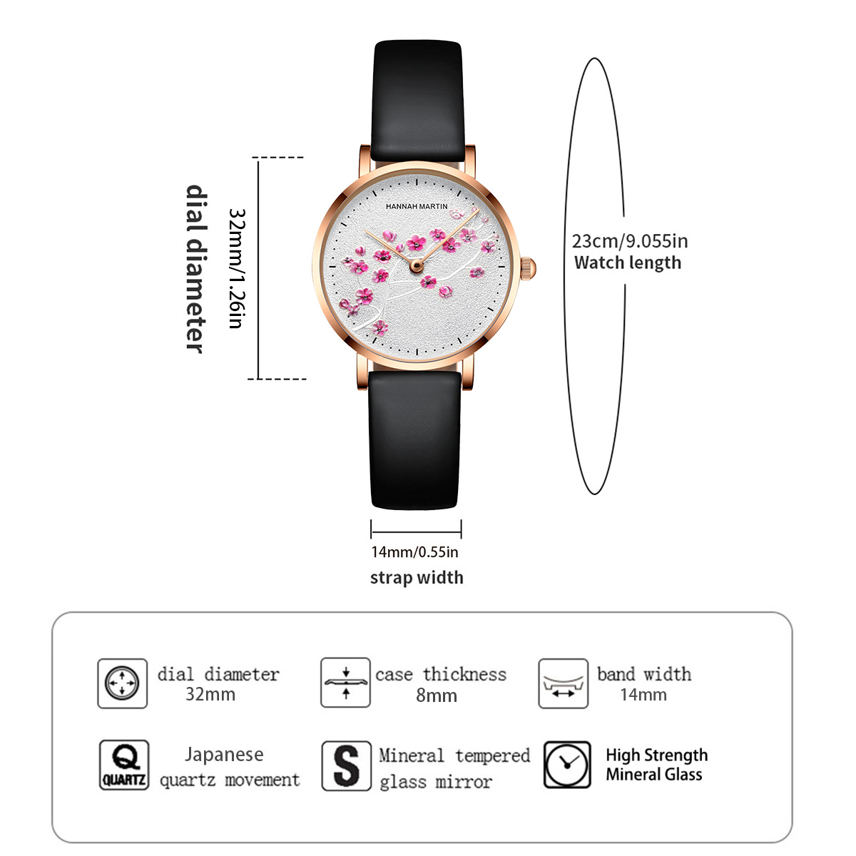 HANNAH MARTIN reloj de mujer 1 - Anti-Magnetic Watch reseña y precio