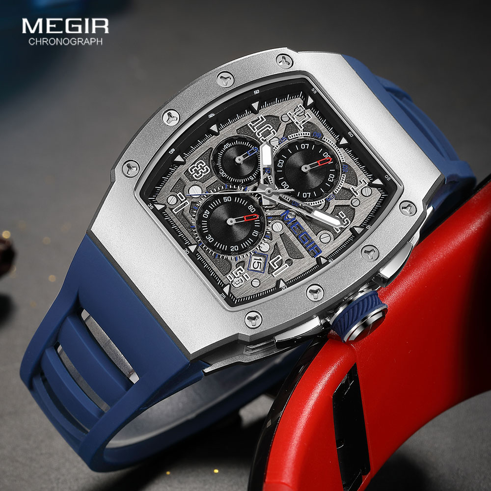 MEGIR-Reloj de pulsera de cuar - Silicone Sport Band reseña y precio