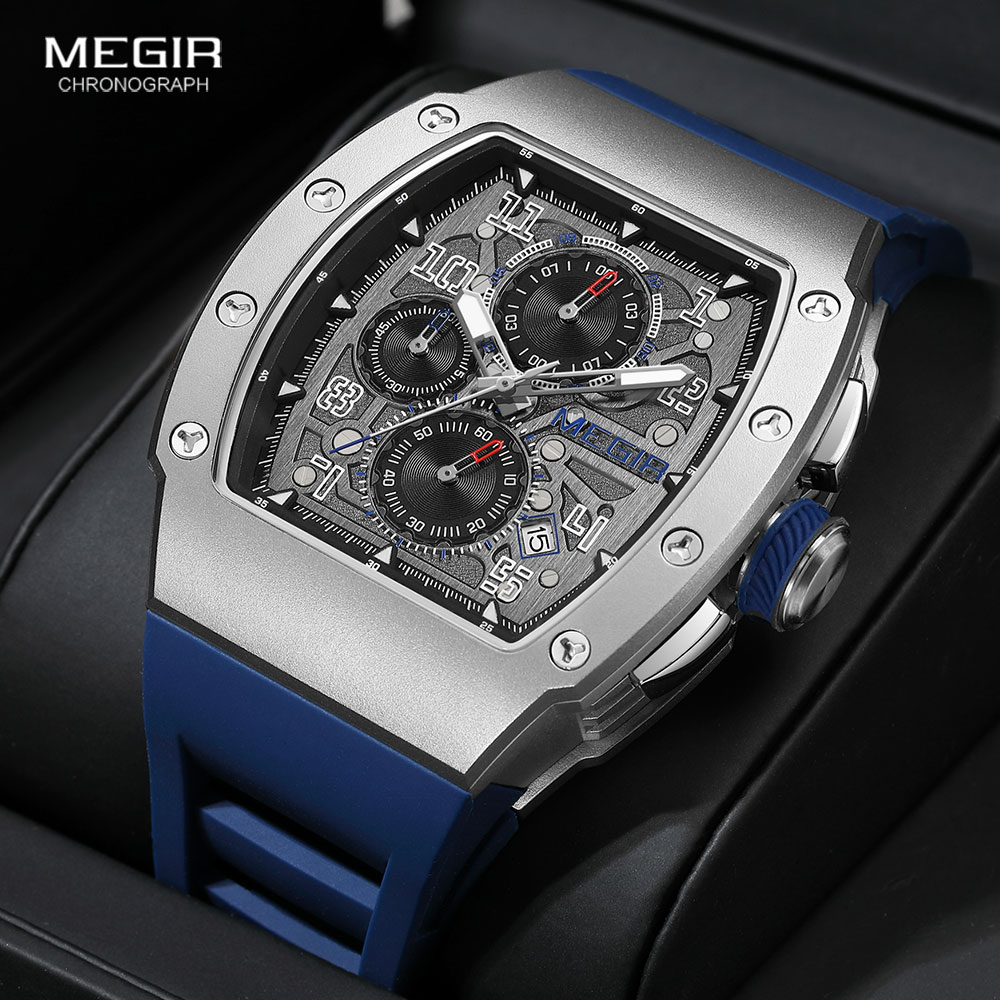 MEGIR-Reloj de pulsera de cuar - Silicone Sport Band reseña y precio