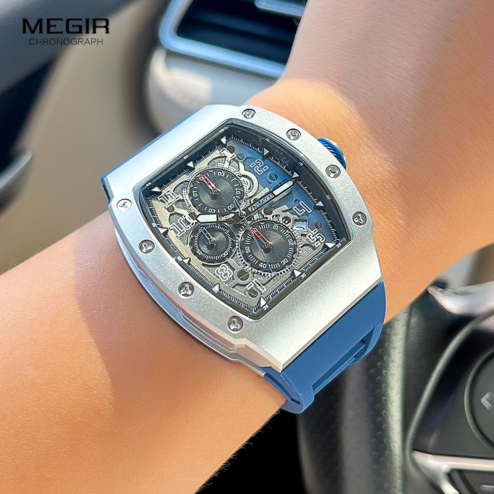 MEGIR-Reloj de pulsera de cuar - Silicone Sport Band reseña y precio